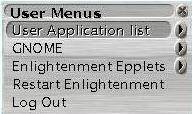 user menus