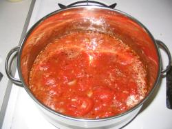 sauce after tomatoes and spice